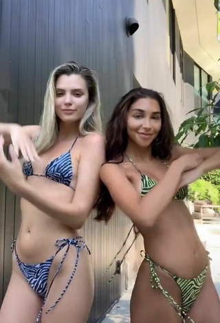 Chantel Jeffries (@chanteljeffries) #bikini  #biquíni zebra  #decote  #corpo tatuado  «Worst heart in history lmao...»