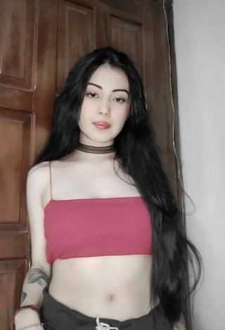 Thalia Elizabeth (@thaliaa.e) #cropped  #decote  #corpo tatuado  #top vermelho  «Buenos días, un borrador   #fypシ...»