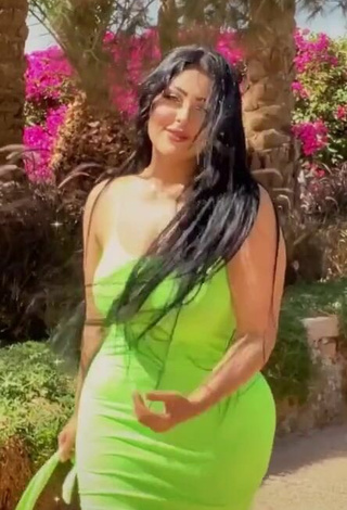 Salma Elshimy (@salmaelshimy0) #decote  #vestido  #vestido verde claro  #peitos grandes  «❤️»